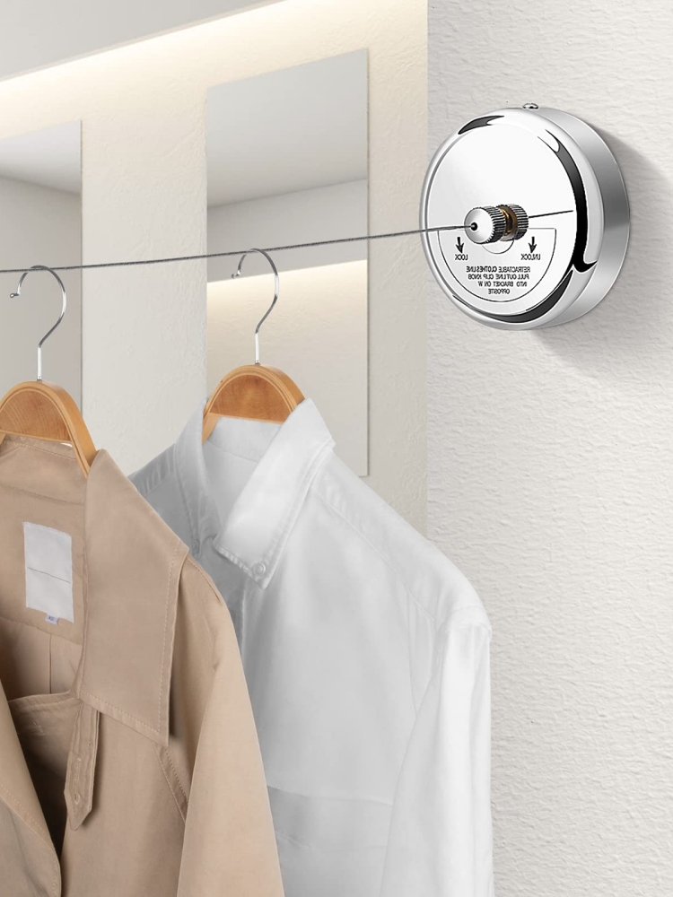 LYS2601L01 Wall-Mounted Stainless Steel Retractable Clothesline 