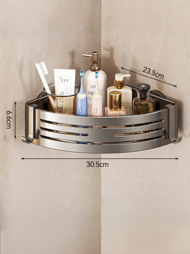 SJL2601G01 Heavy-Duty Corner Shower Caddy with Suction Cup
