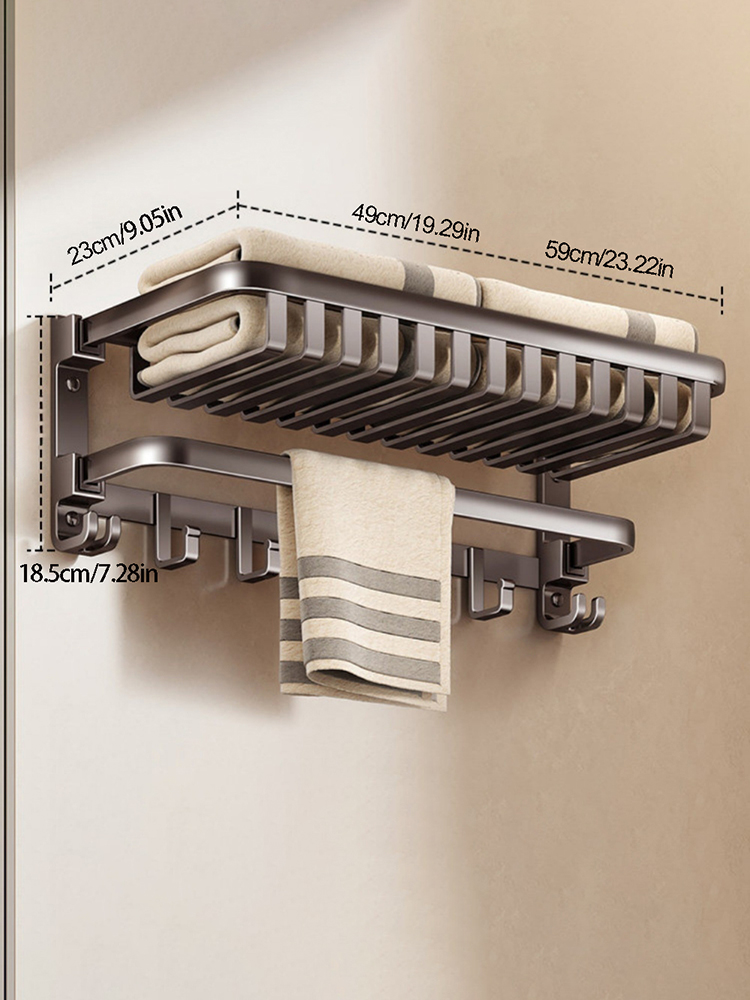 YJJ2601G01 Foldable Wall-Mounted Towel Rack 