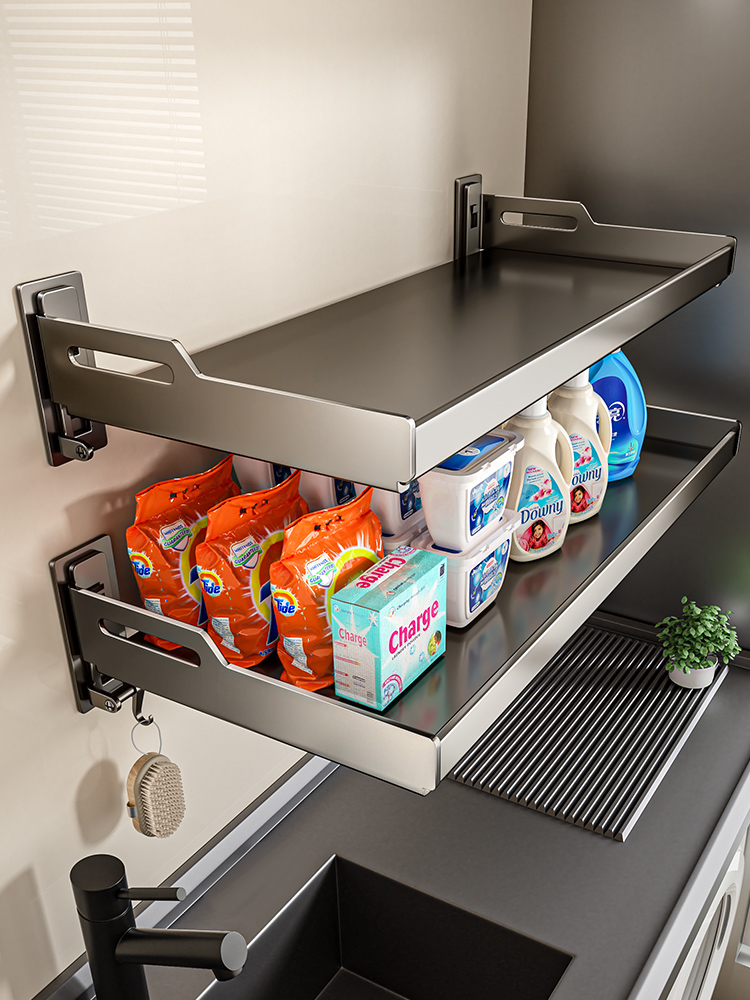 YSZWJ2602G01 Heavy Duty Wall Mounted Bathroom Floating Shelf 