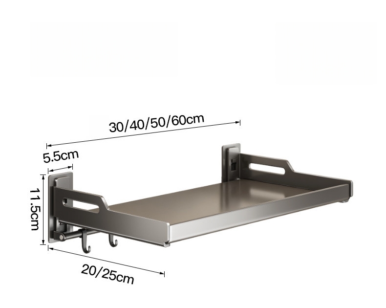 YSZWJ2602G01 Heavy Duty Wall Mounted Bathroom Floating Shelf 