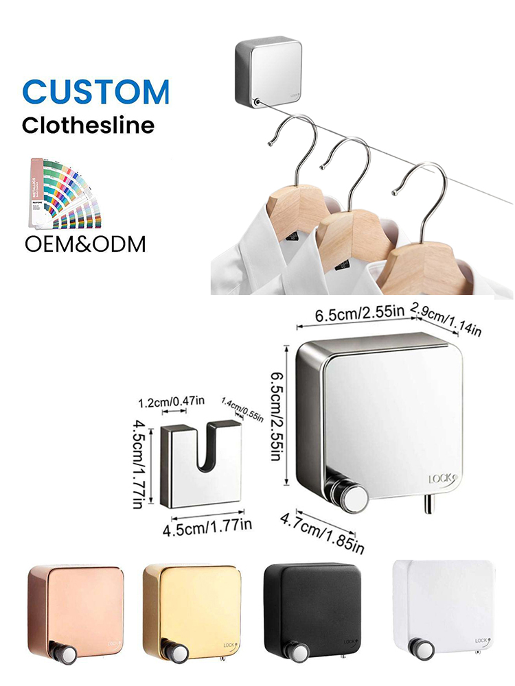 LYS2606SS01 Wall Mounted Retractable Clothesline for Indoor & Outdoor Use