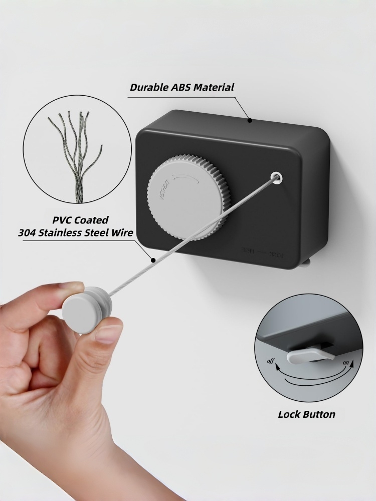 LYS2608DC01 Non-Sagging Outdoor 4.2m Retractable Clothesline 