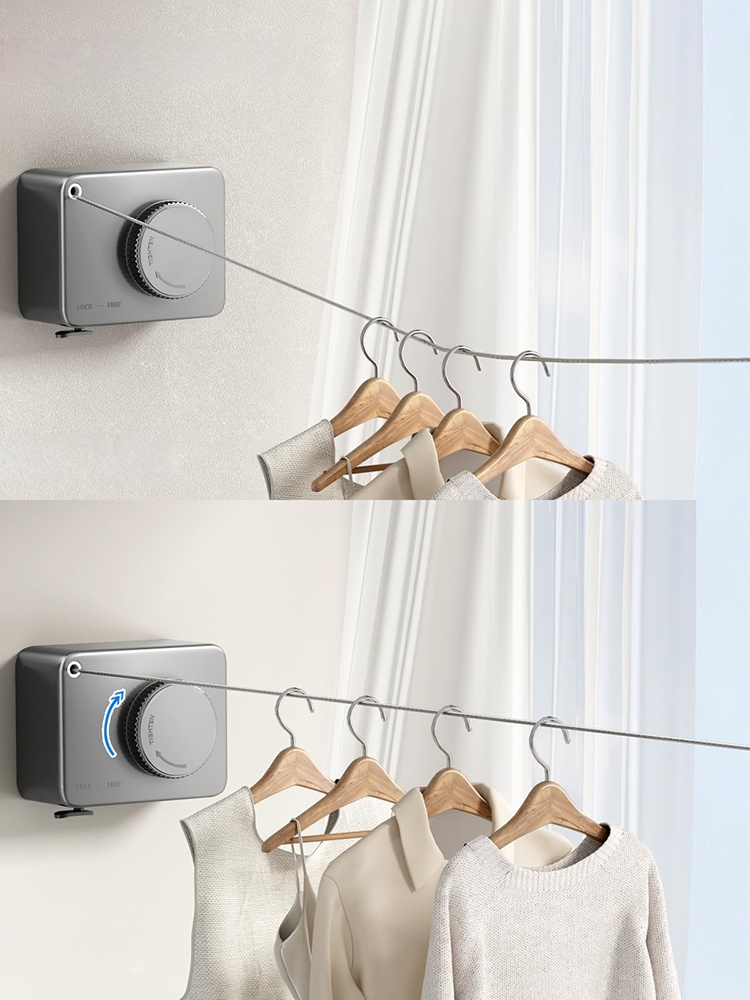 LYS2609DC01 Wall Mounted 4.2m Clothes Drying Laundry Line 