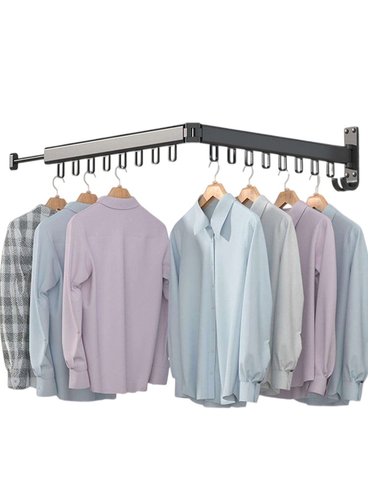 LYS2616B01 Foldable Portable Garment Rack with Windproof Hooks