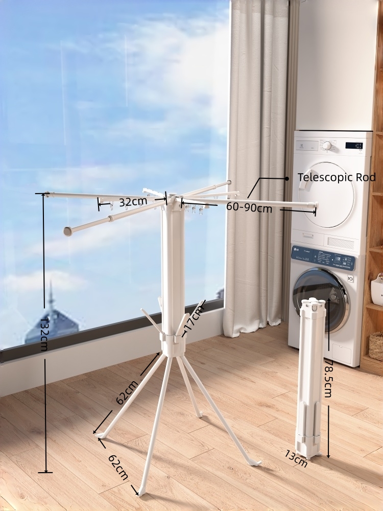 LYS2625W01 Portable Floor Folding Laundry Drying Rack  