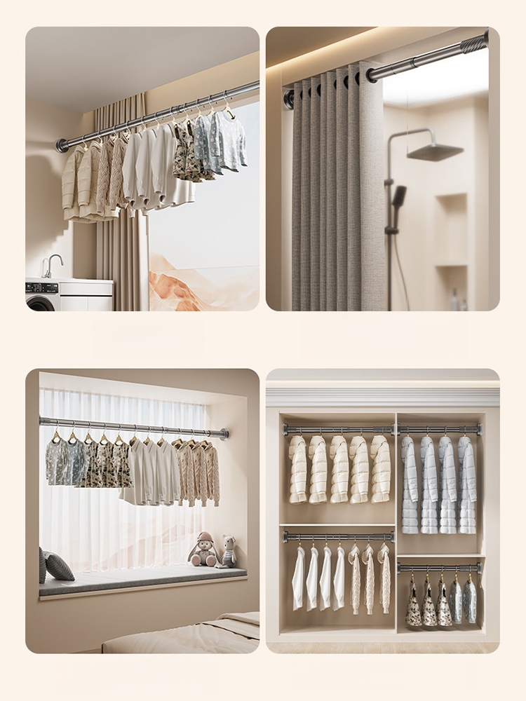 LYS2631G01 No Drilling Adjustable Tension Curtain Rod
