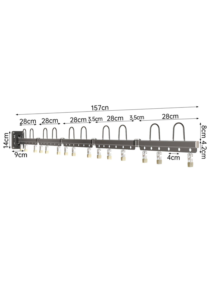 LYS2636G01 Folding Wall Mounted Clothes Drying Rack