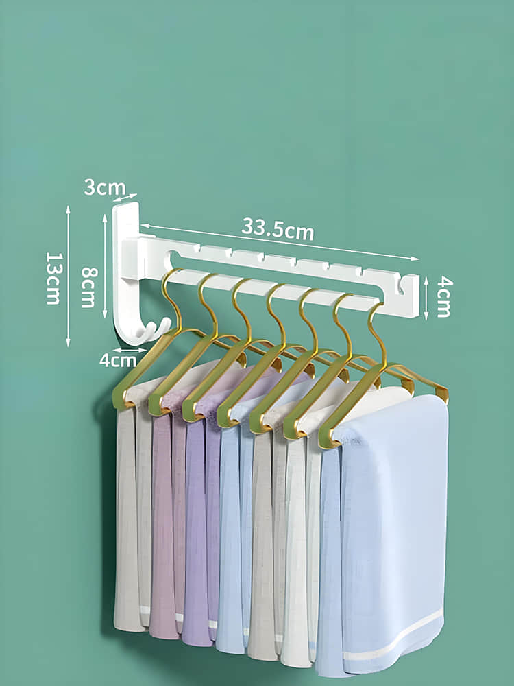 LYS2644W01 Wall Mounted Foldable Clothes Hanger Rack for Laundry Room Bathroom