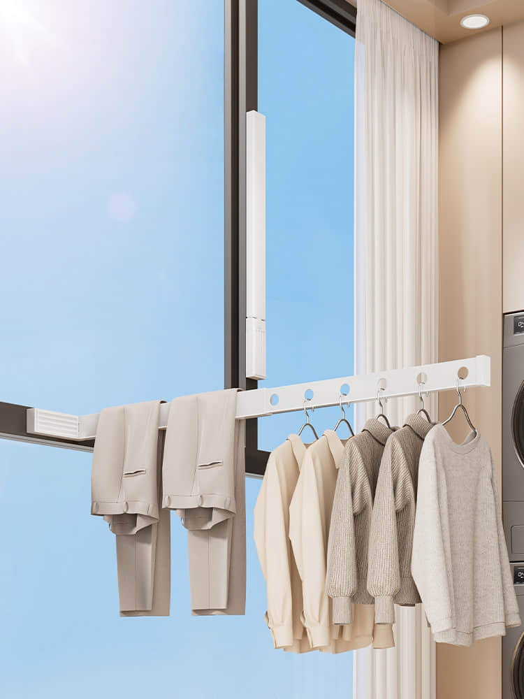 LYS2645W01 Foldable Window Clothes Drying Rack for Small Apartments