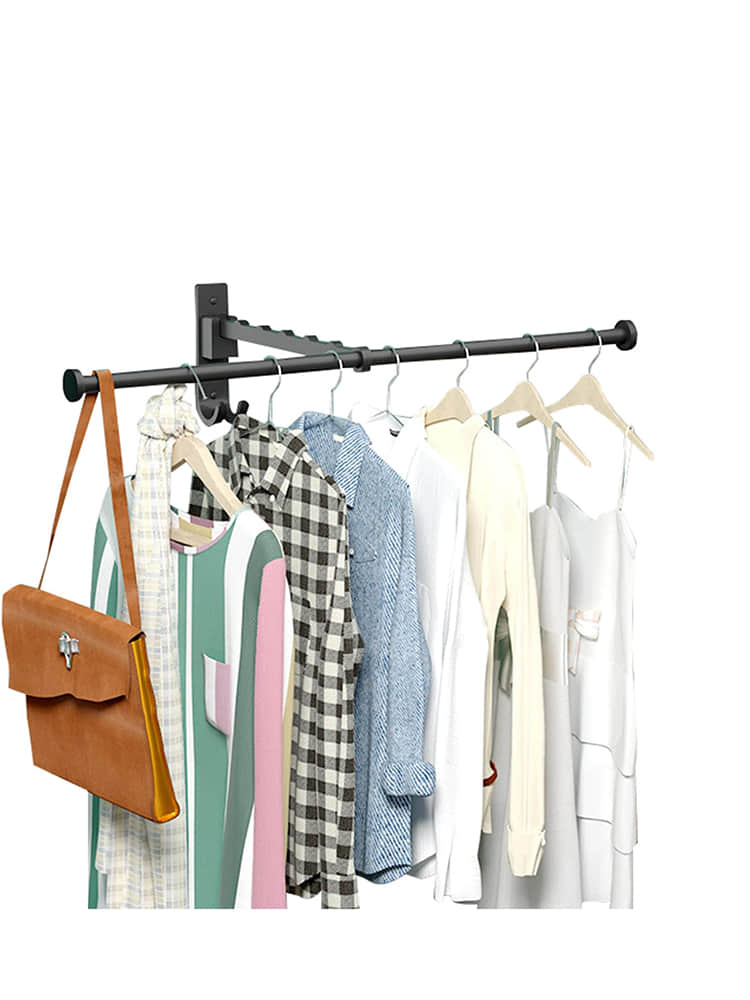 LYS2648B01 Wall Mounted Sliding Clothes Rack for Small Spaces