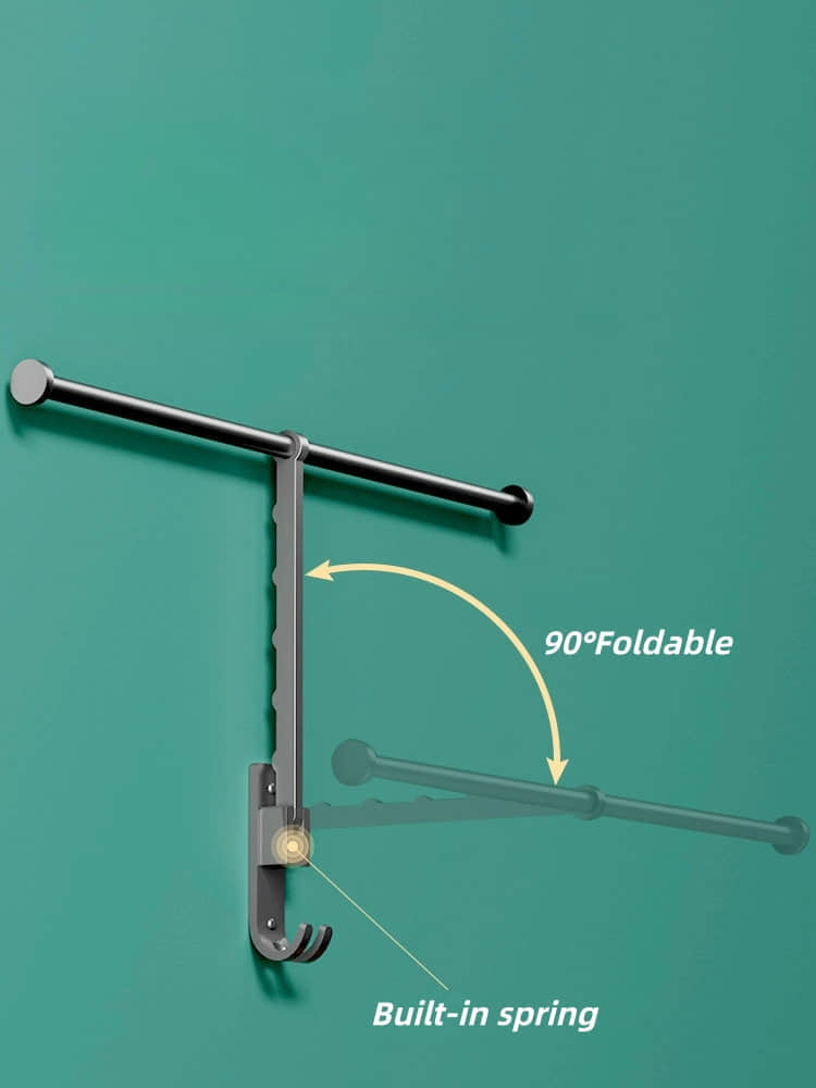 LYS2648B01 Wall Mounted Sliding Clothes Rack for Small Spaces