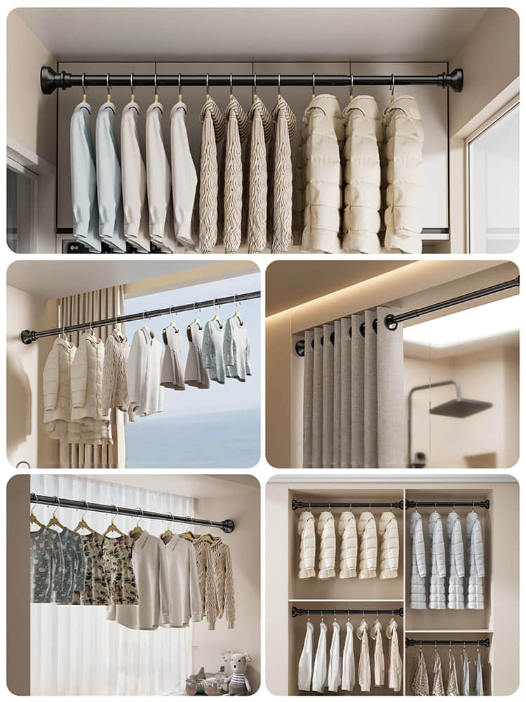 LYS2649B01 Extendable Clothes Rail for Wardrobe