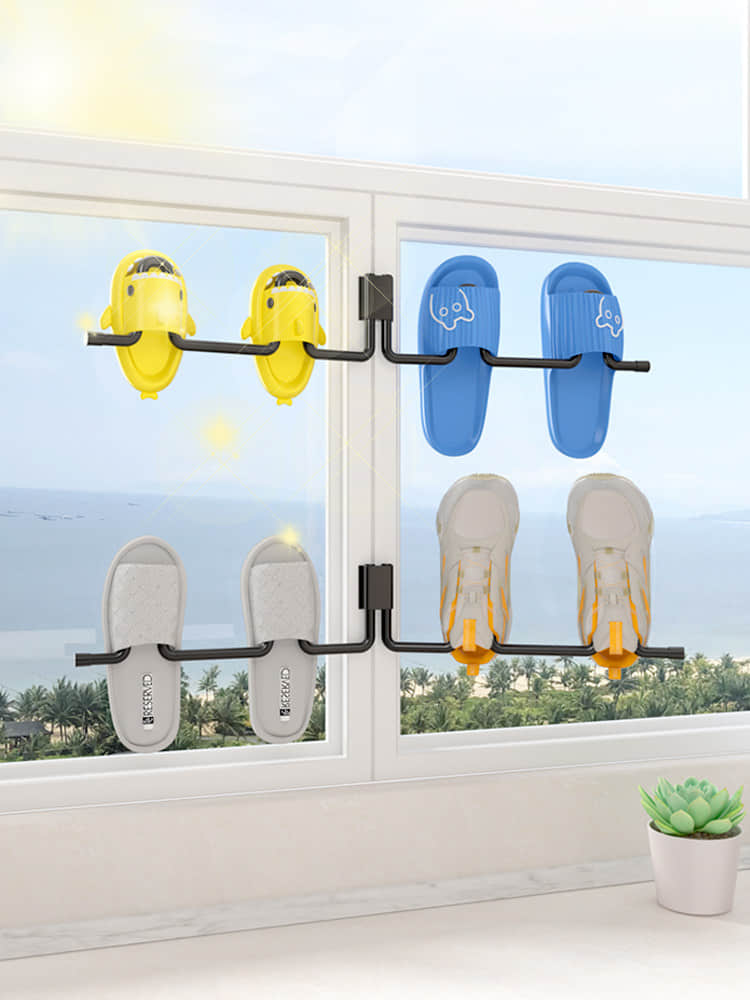 LYS2652G01 Wall Mounted Foldable Shoe Rack – 180° Rotating Space Saver