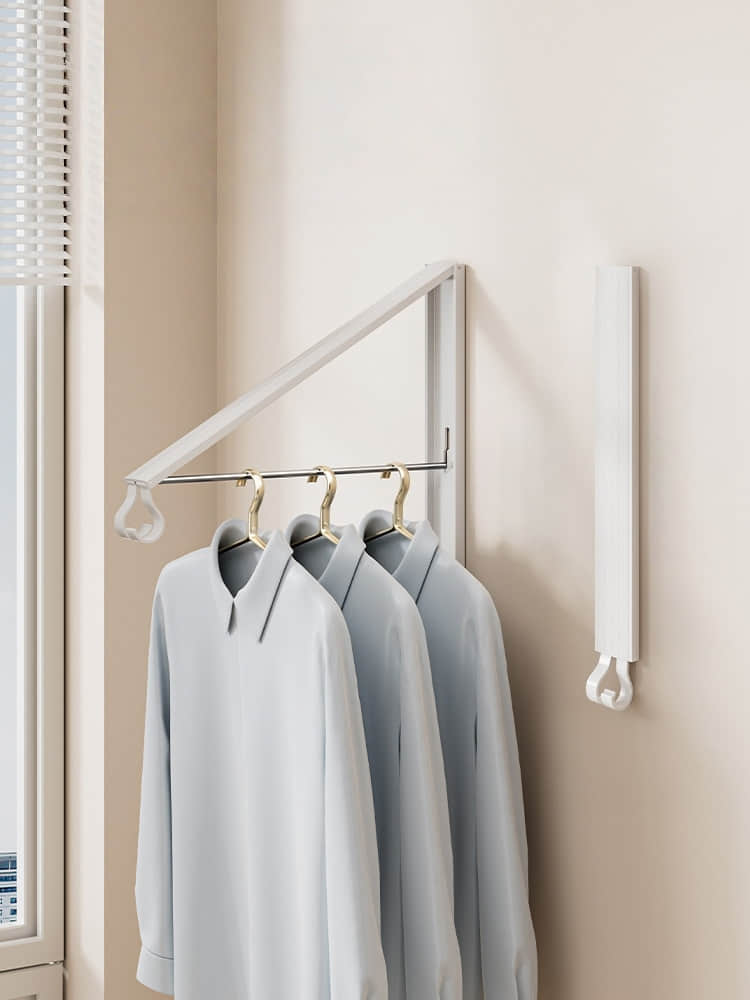  LYS2653W01  Wall Mounted Retractable Clothes Drying Rack – Space Saving Foldable Laundry Solution