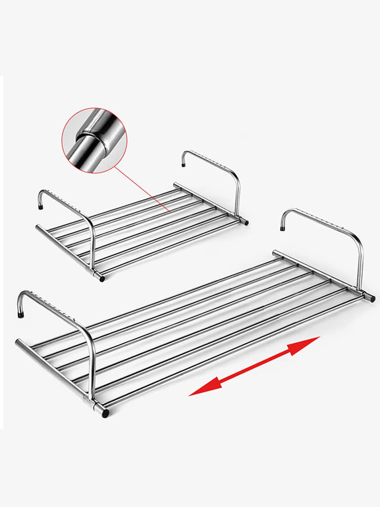 LYS2654SS01 Portable Clothes Drying Rack for Balcony Railings & Windowsill
