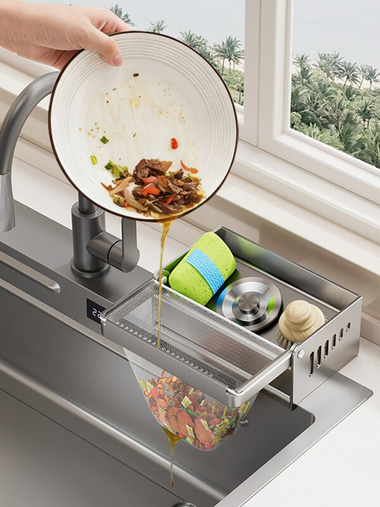 CFZWJ2604G01 Suction Cup Corner Sink Strainer with Mesh Bags