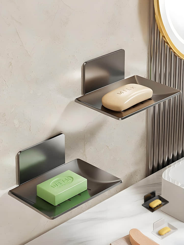 YSZWJ2607G01 Non-Drill Bathroom Soap Holder Draining Soap Storage Shelf