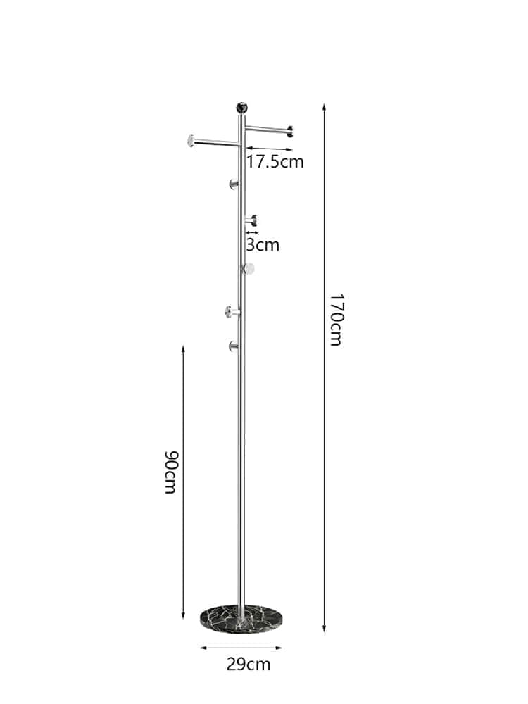 PJ2604C01 Freestanding Stainless Steel Coat Rack 	