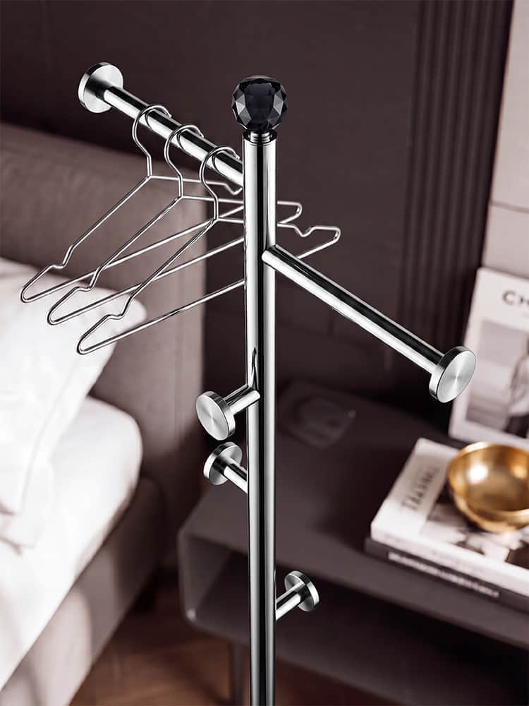 PJ2604C01 Freestanding Stainless Steel Coat Rack 	