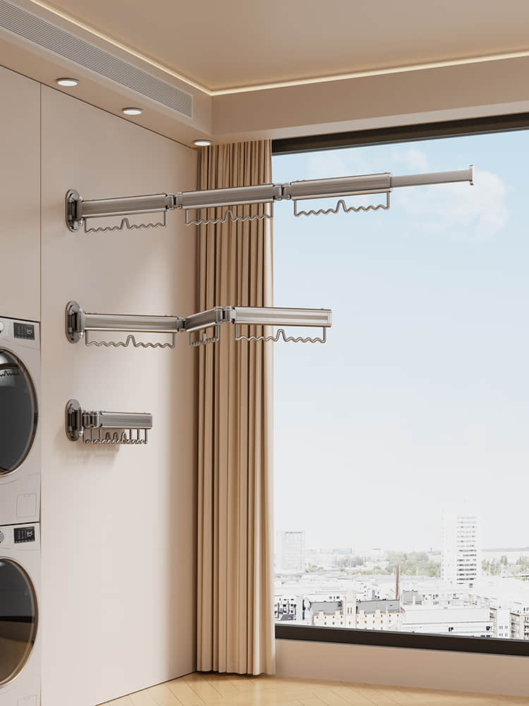 LYS2657G01 Wall Mounted Foldable and Expandable Drying Rack