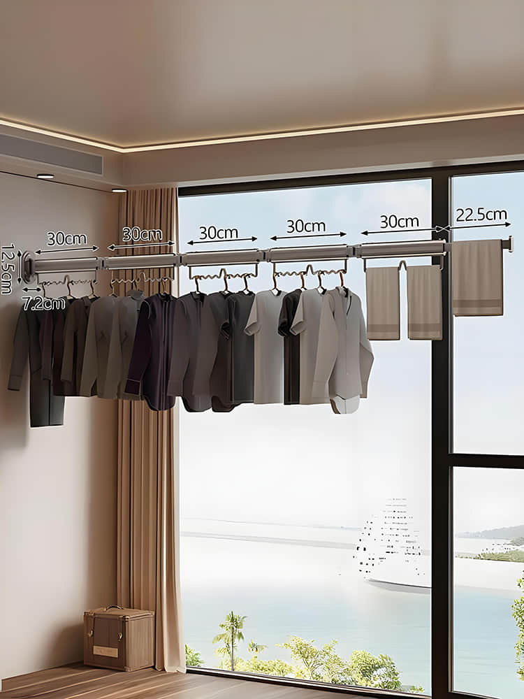 LYS2657G01 Wall Mounted Foldable and Expandable Drying Rack