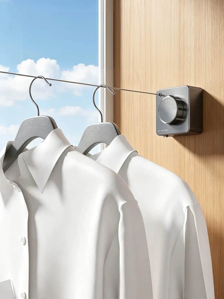 LYS2658G01 Wall Mounted Stainless Steel 4.2M Retractable Clothesline